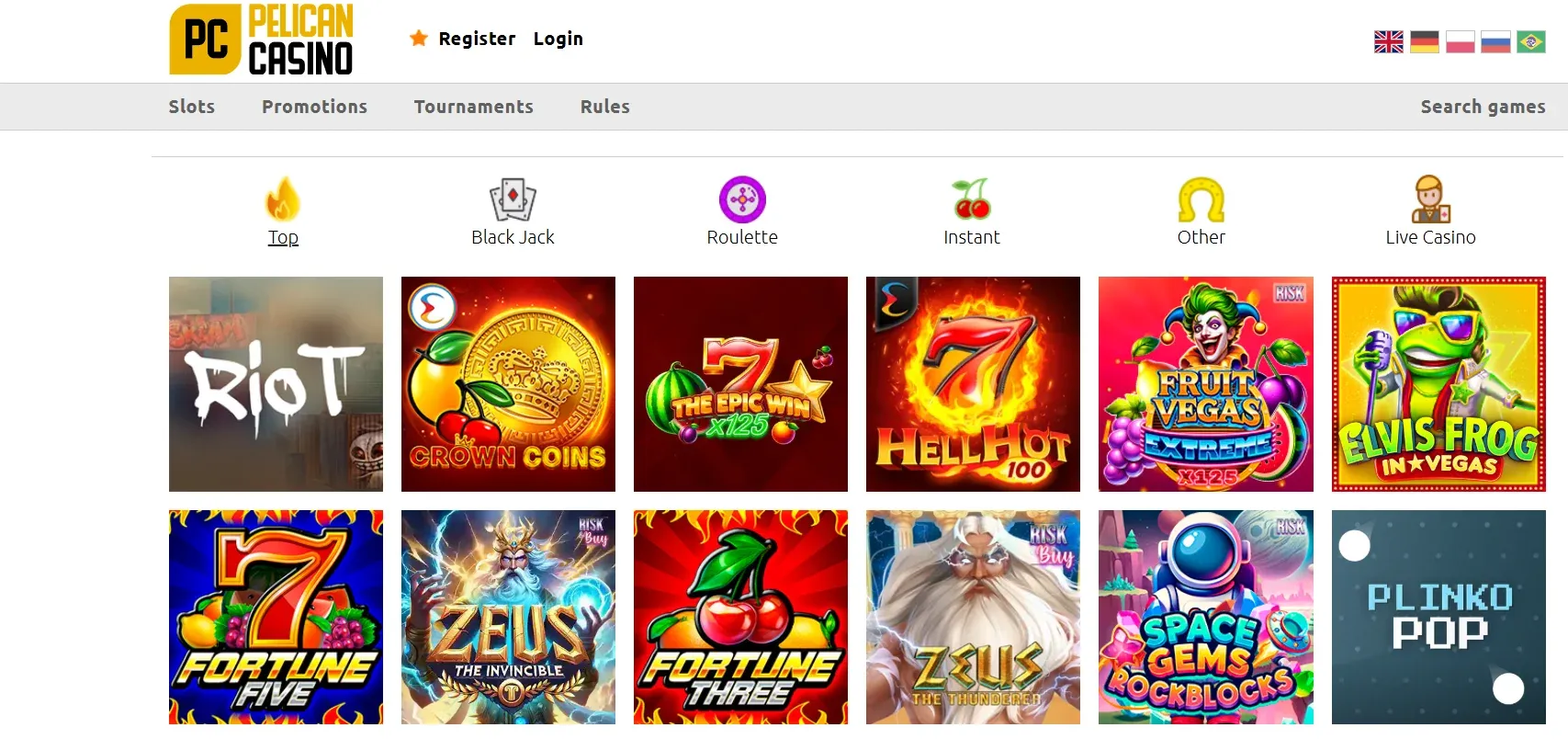 Pelican Casino czat pomocy technicznej i obsługi klienta